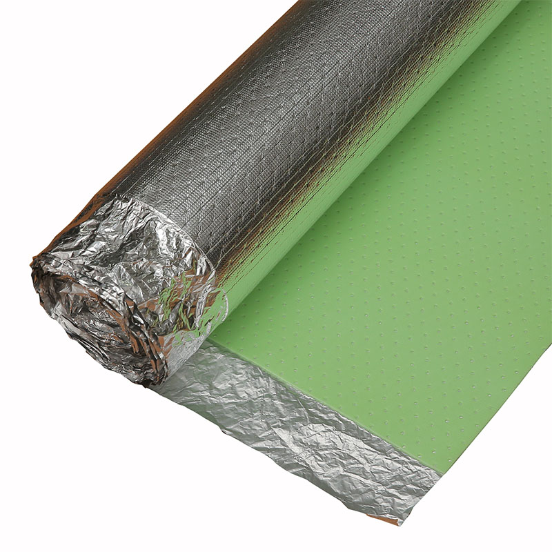 shockabsorbing IXPE selfadhesive foam underlayment hole with silver film Changzhou Ouya